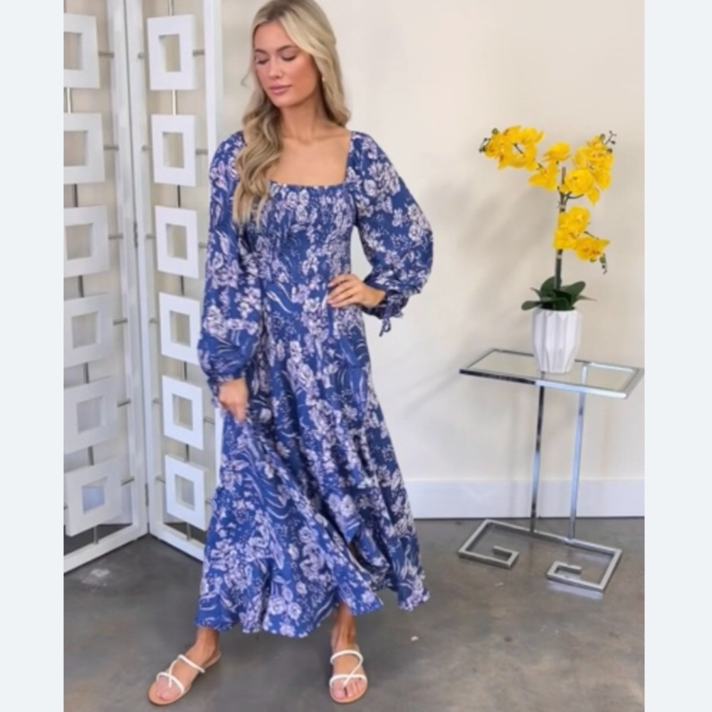 Band of Gypsies Boho Brigette Floral Maxi Dress